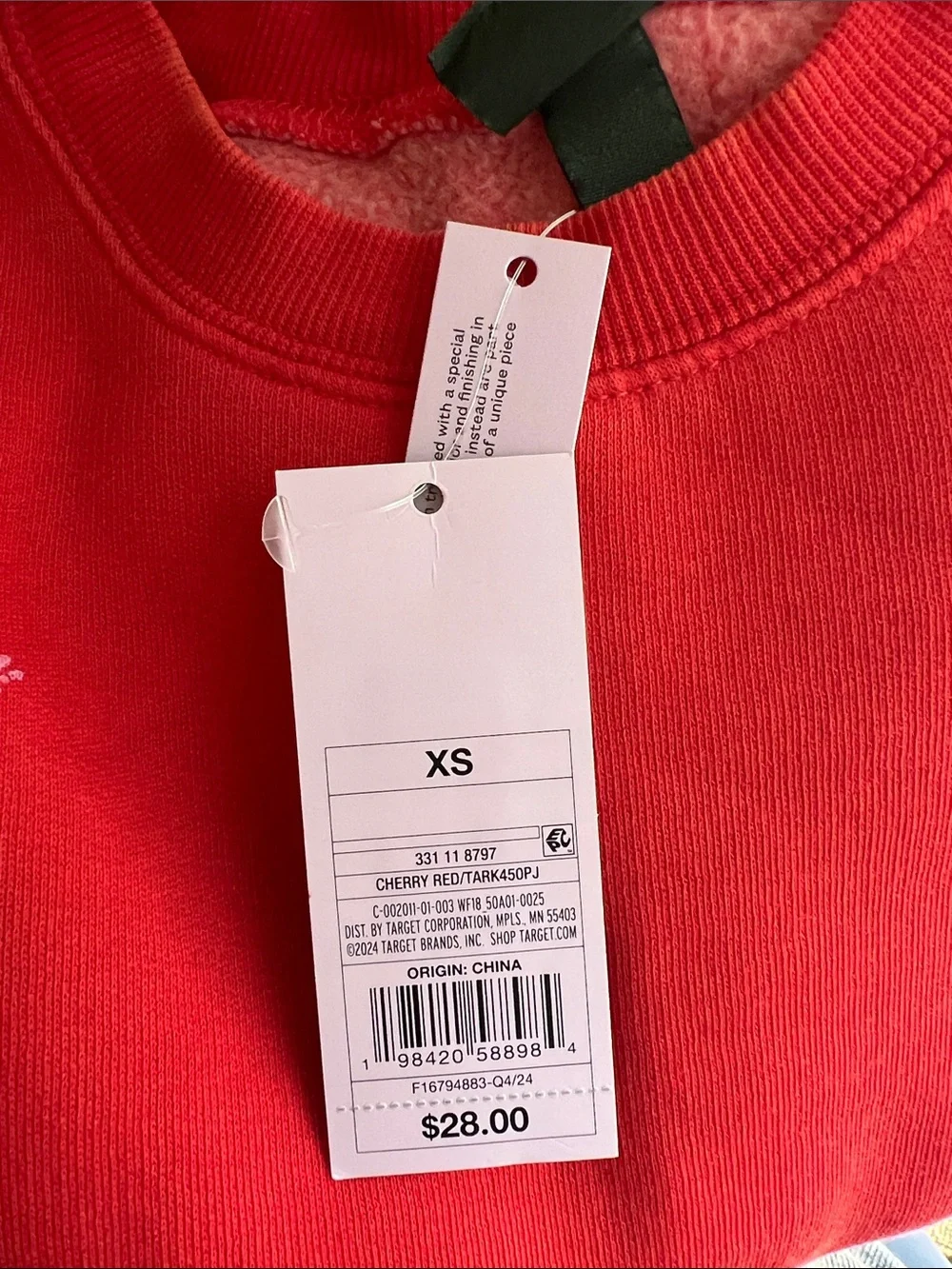 Wild Fable Keep Dreaming Graphic Sweatshirt Women’s XXS Red Fleece NWT Y2K - Picture 5 of 6